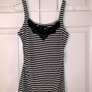 Black and white tank top